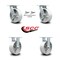 Service Caster 6 Inch Semi Steel Caster Set with Roller Bearings 2 Swivel Lock 2 Rigid SCC SCC-30CS620-SSR-BSL-2-R-2 - alternate 5